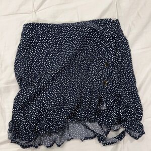 Hollister Navy Polka Dot Skirt